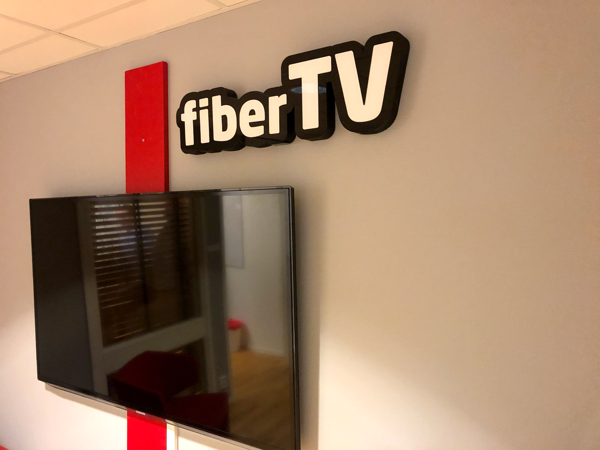 FiberTV - skylt